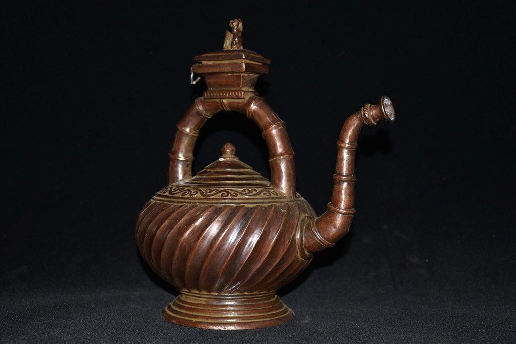 Pure copper imitation purple copper wine pot ornament