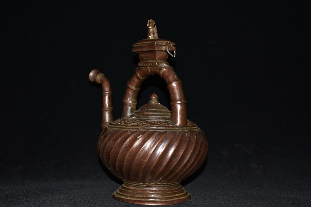 Pure copper imitation purple copper wine pot ornament