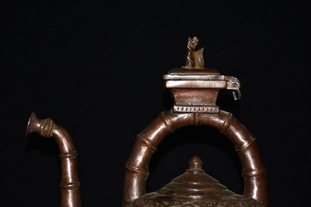 Pure copper imitation purple copper wine pot ornament