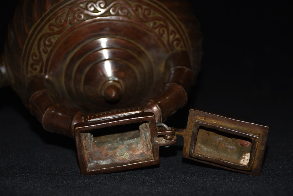 Pure copper imitation purple copper wine pot ornament