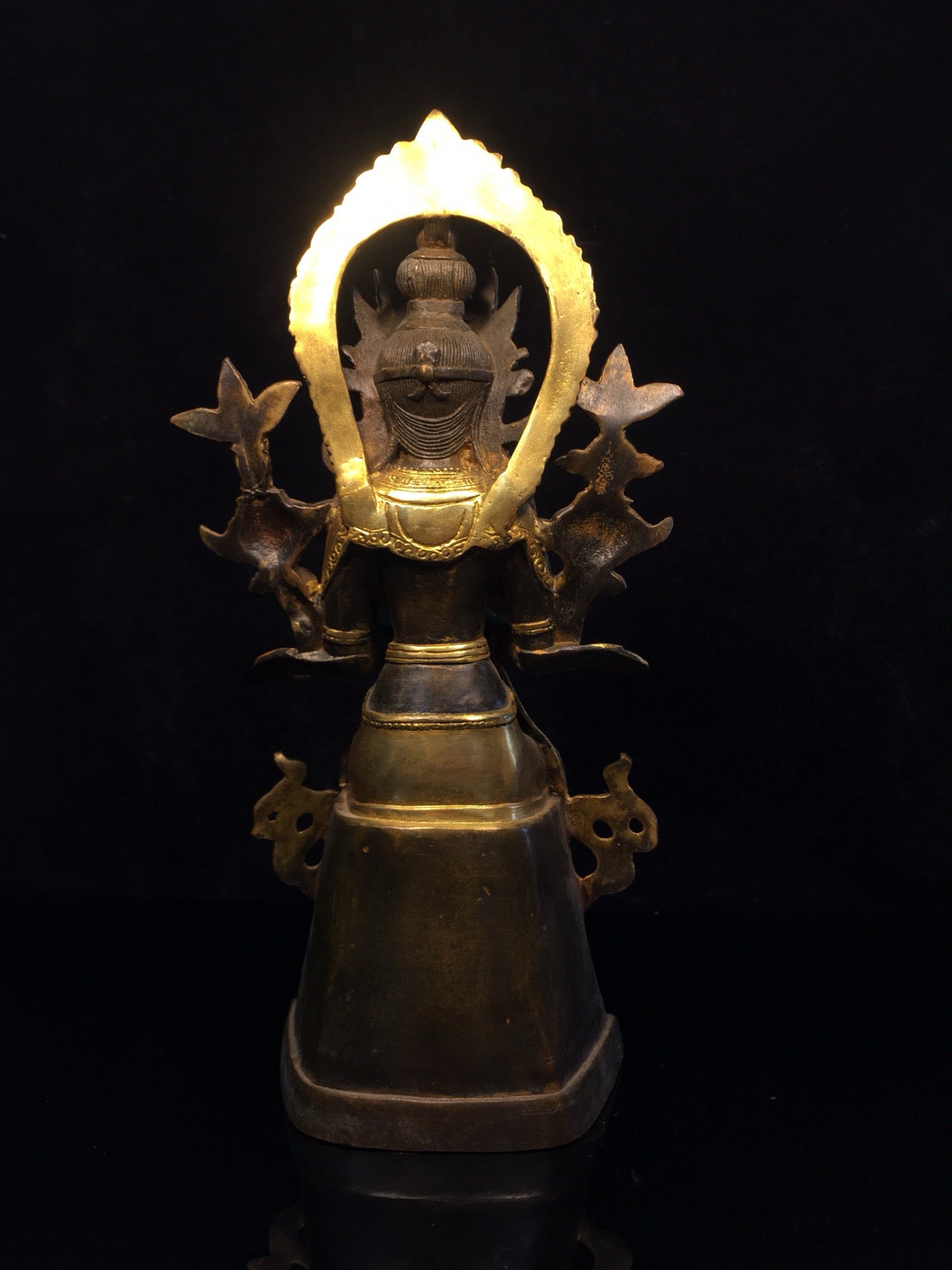 Chinese antique pure copper statue of Maitreya Bodhisattva