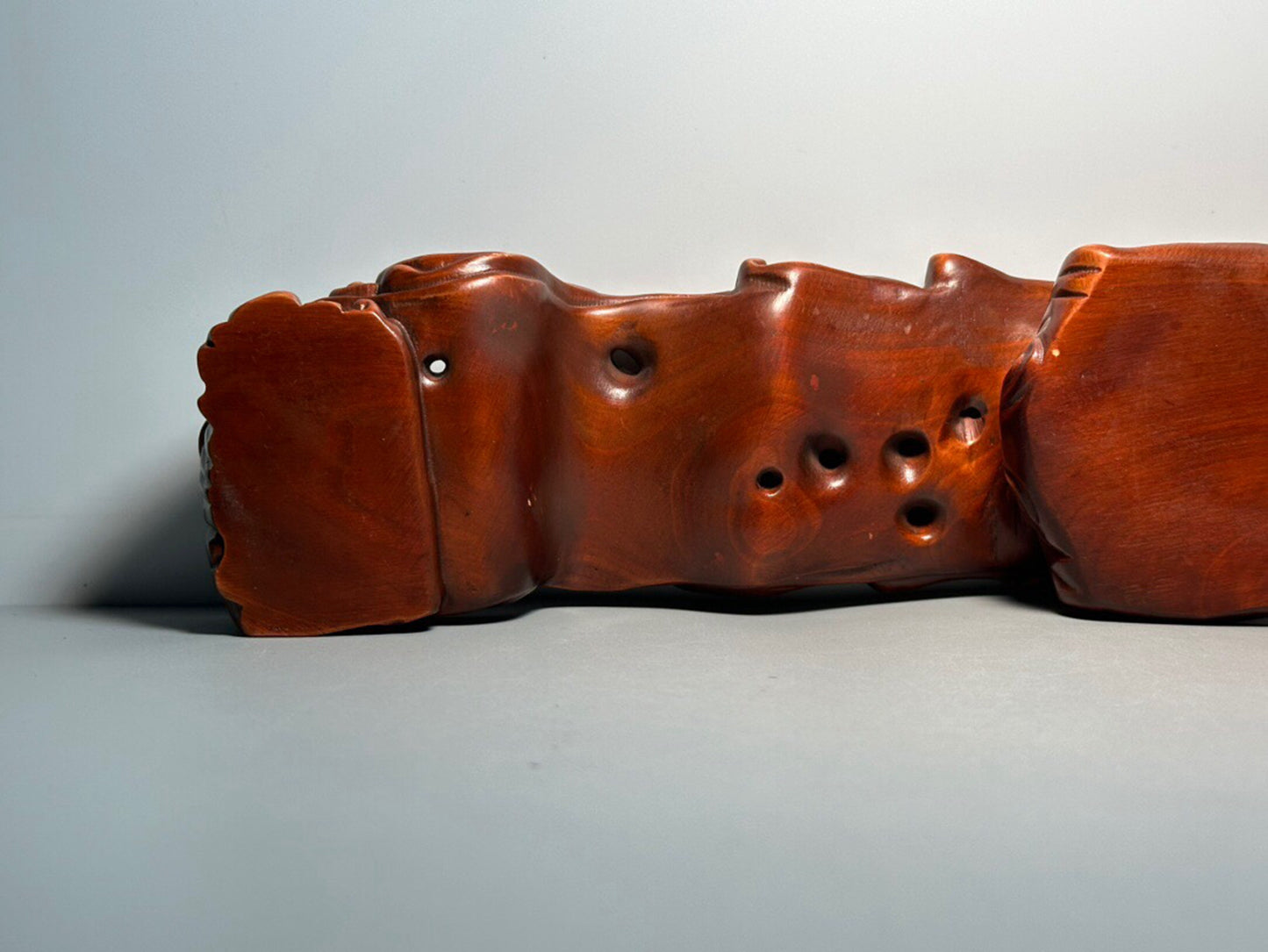 Chinese antique boxwood carving on cloud ink bed