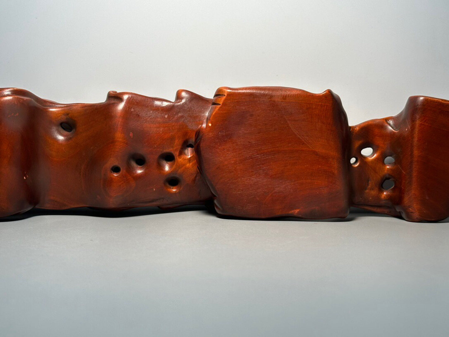 Chinese antique boxwood carving on cloud ink bed