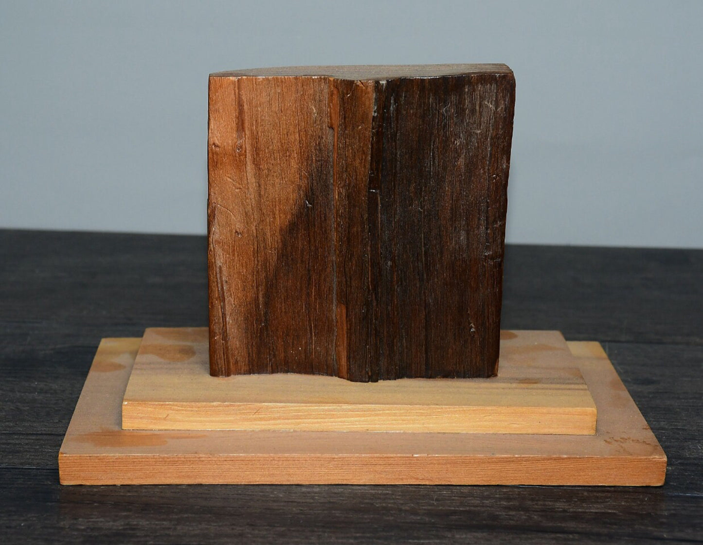 Chinese antique boxwood carved owl ornament