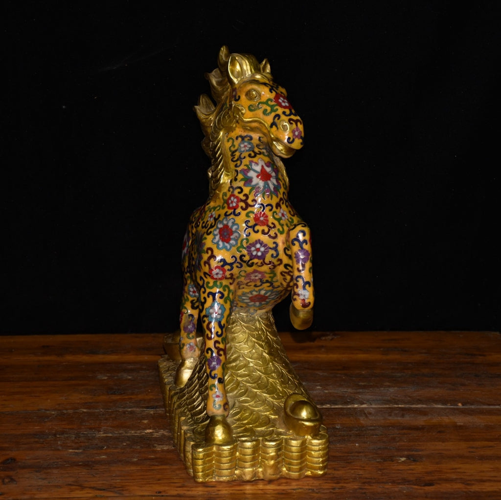 Pure copper cloisonn é galloping horse ornament