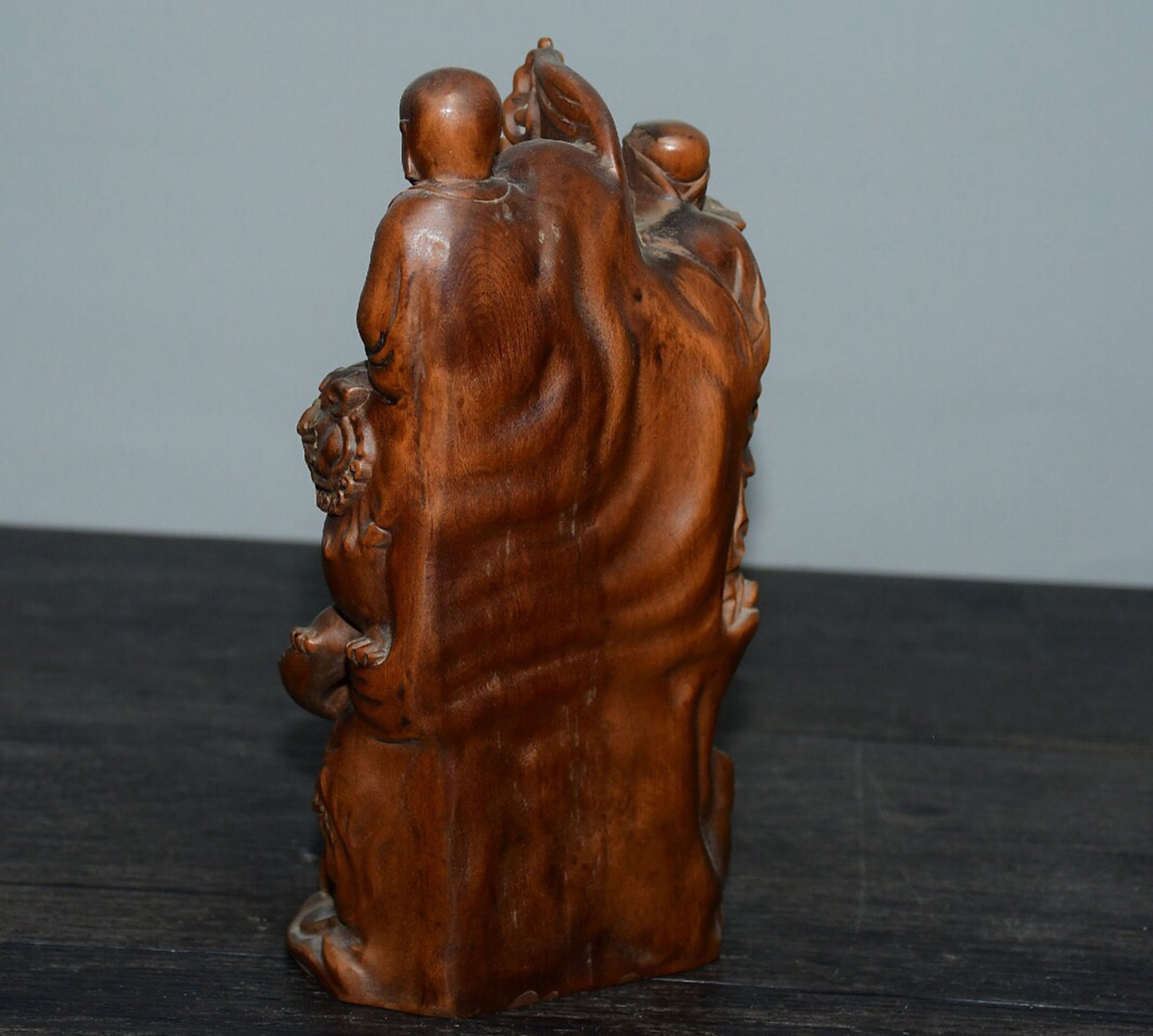 Chinese antique boxwood carvings of earth hidden bodhisattva ornaments