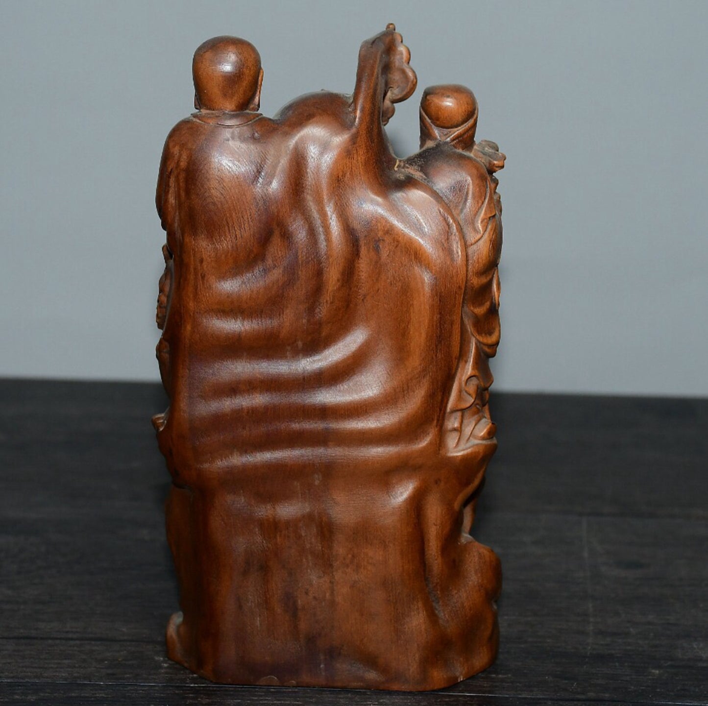 Chinese antique boxwood carvings of earth hidden bodhisattva ornaments