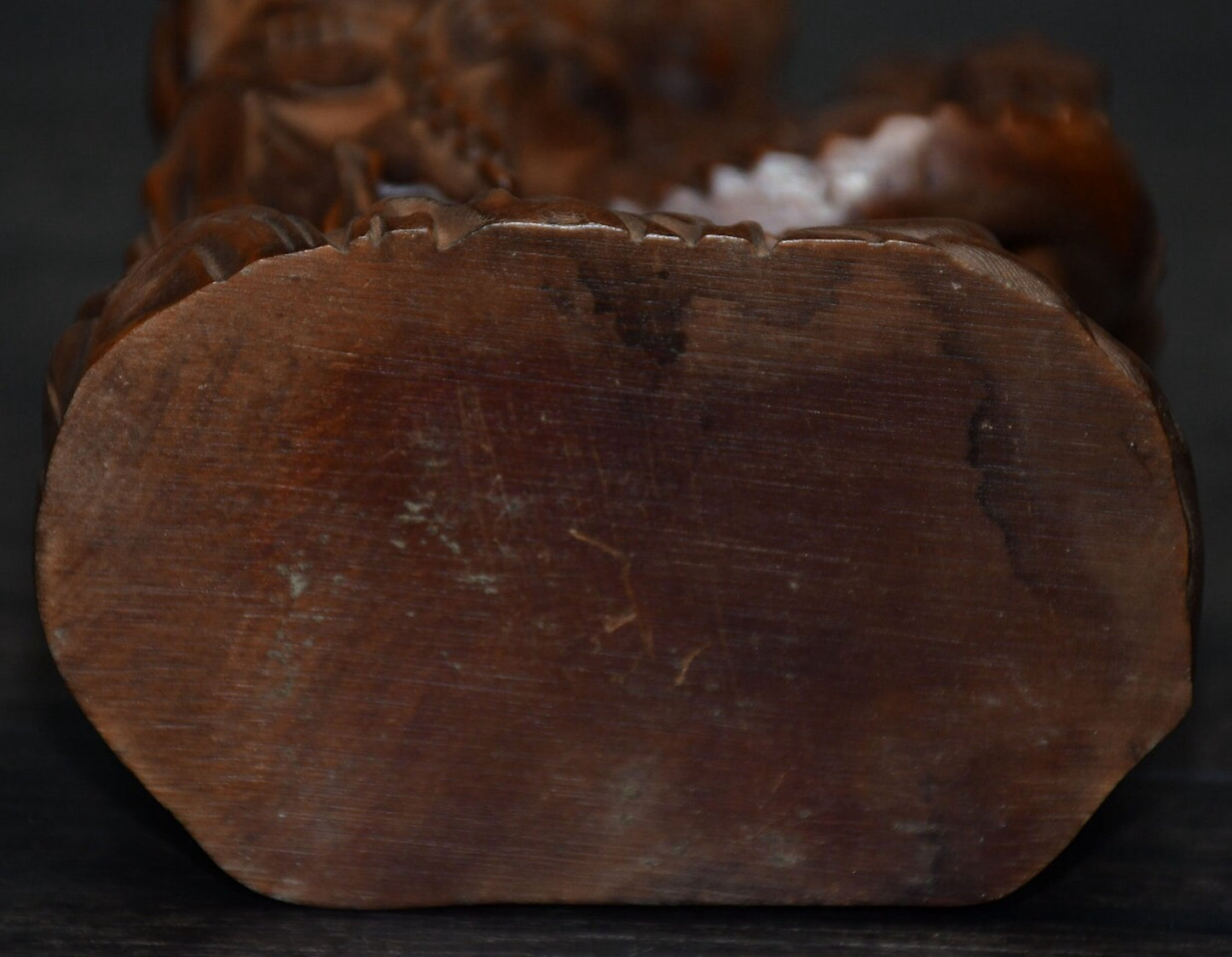 Chinese antique boxwood carvings of earth hidden bodhisattva ornaments