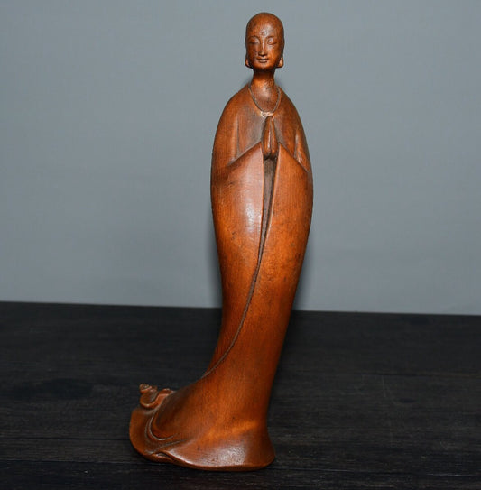 Chinese antique boxwood enlightenment ornaments