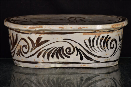 Chinese antique boy patterned porcelain pillow