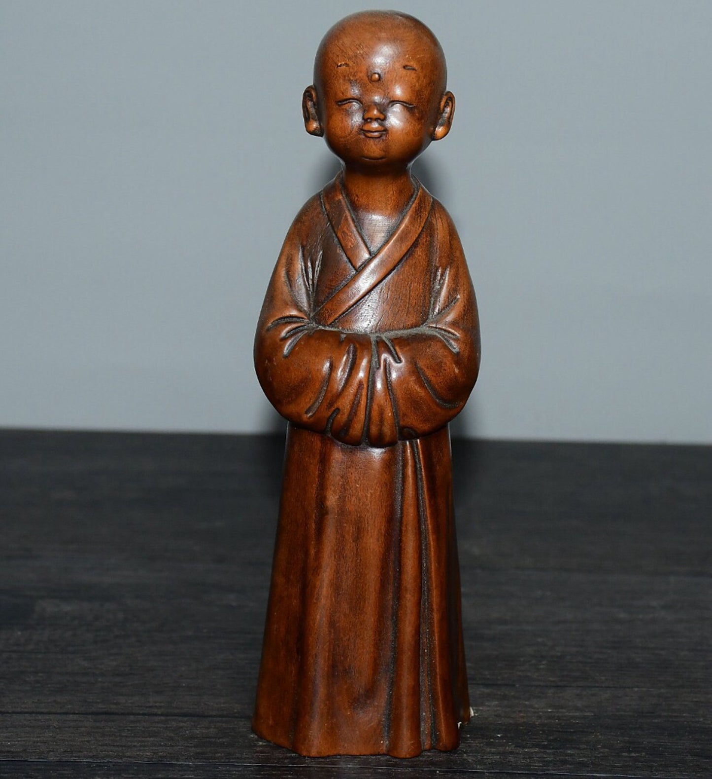 Chinese antique boxwood small monk ornaments