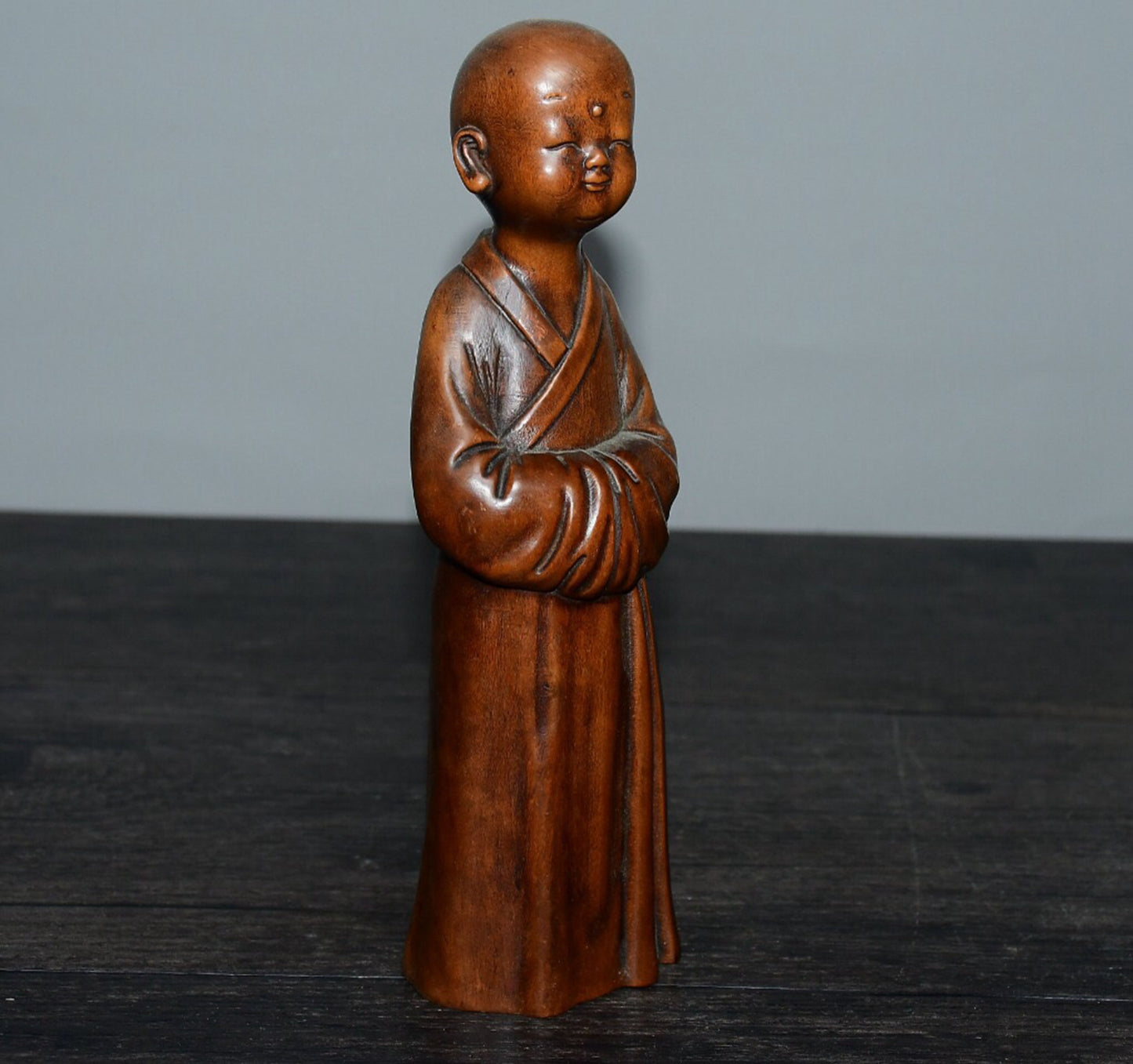 Chinese antique boxwood small monk ornaments