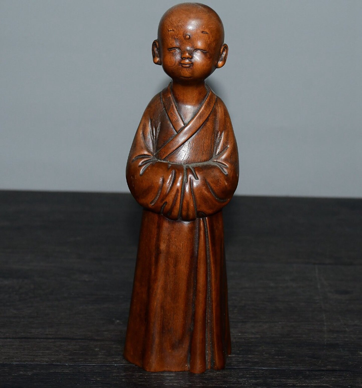Chinese antique boxwood small monk ornaments