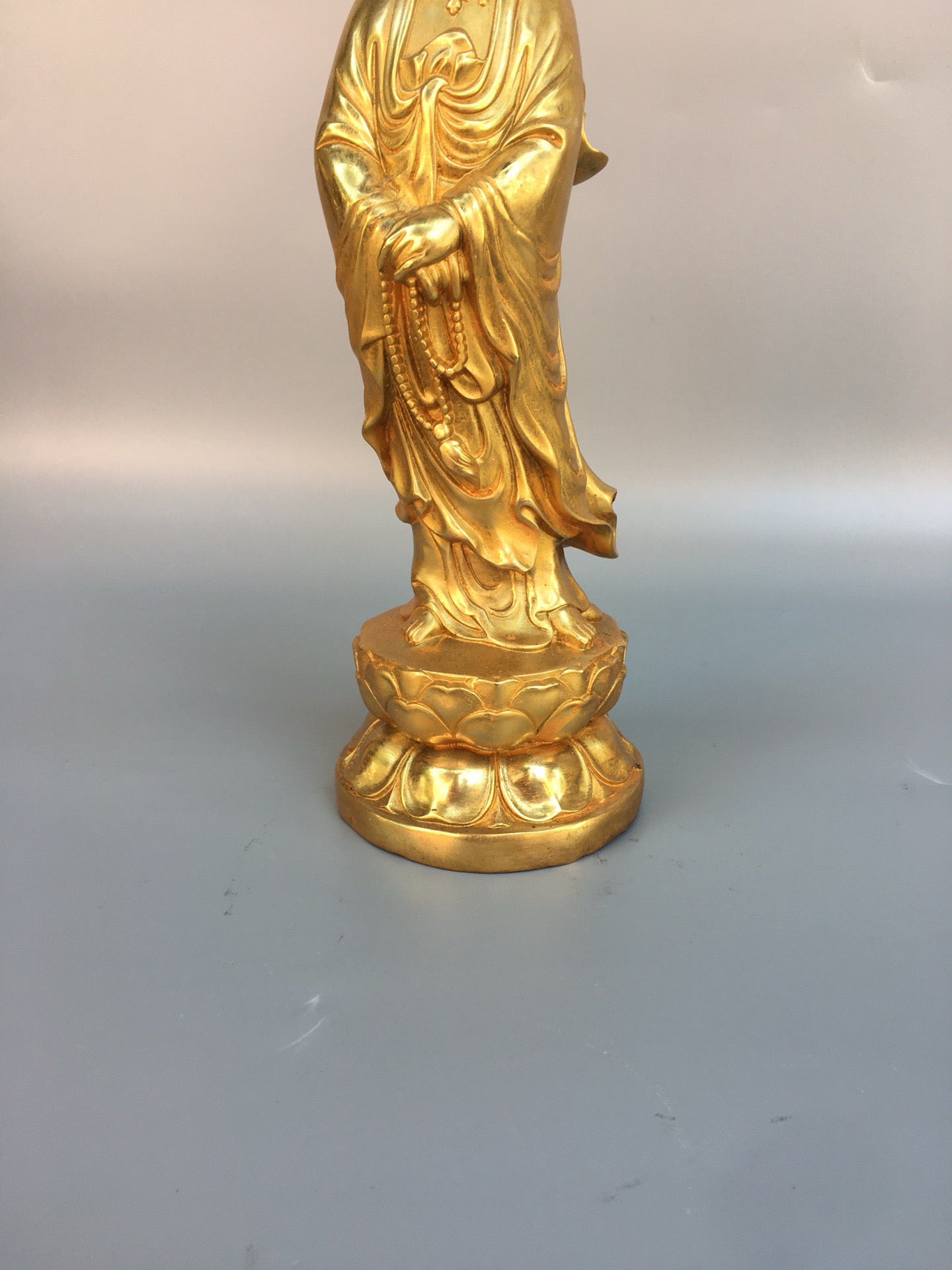 Chinese antique pure copper statue of Guanyin Bodhisattva