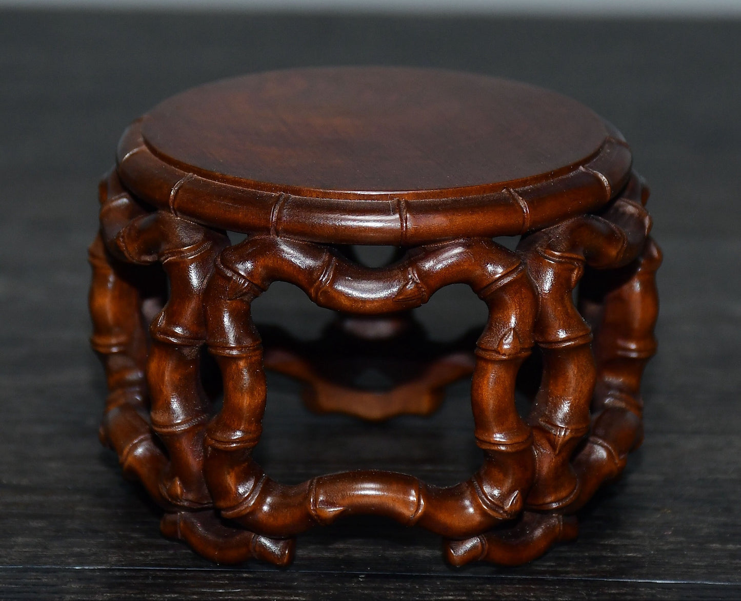 Chinese antique boxwood base ornaments