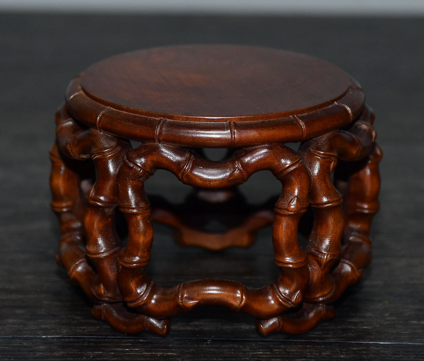Chinese antique boxwood base ornaments