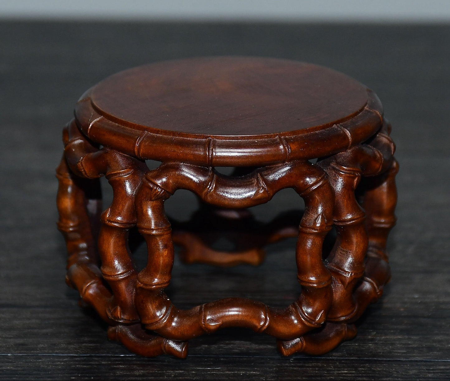 Chinese antique boxwood base ornaments