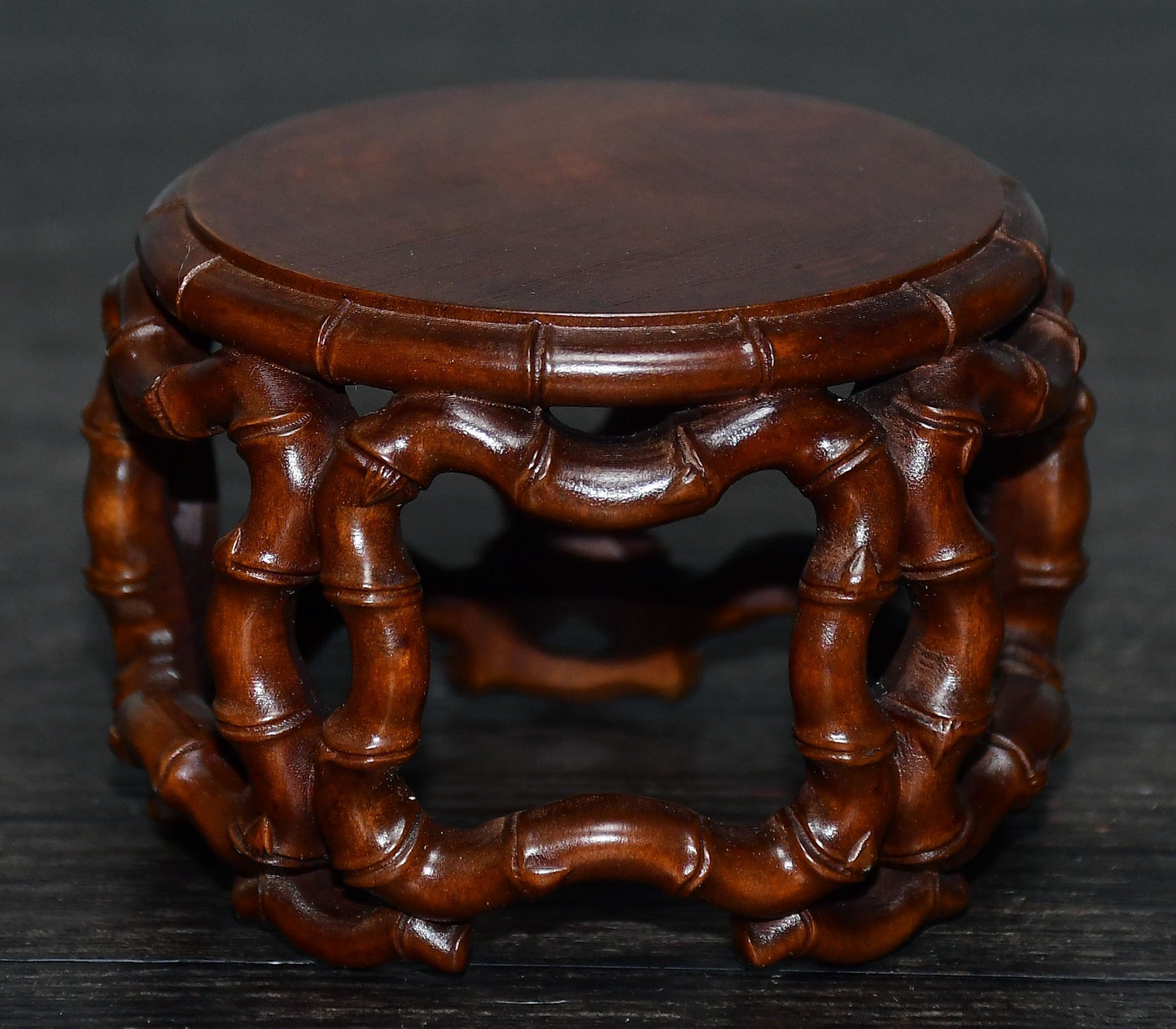 Chinese antique boxwood base ornaments