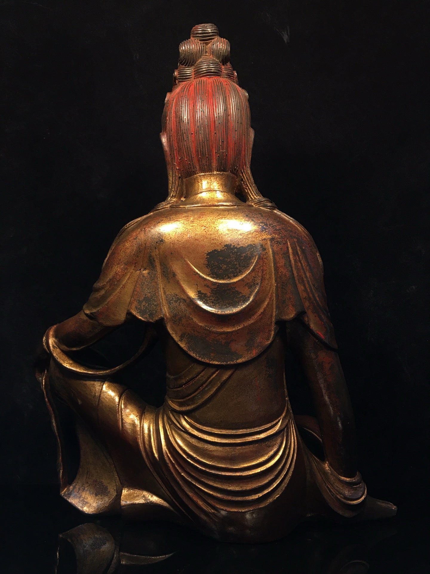 Chinese antique pure copper statue of Avalokitesvara Bodhisattva