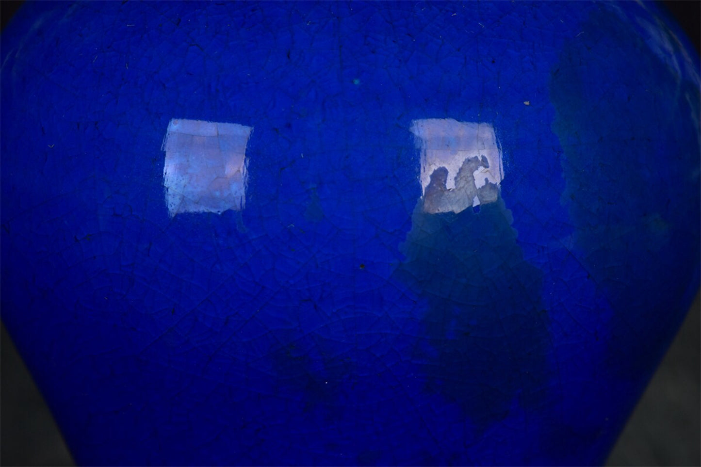 Chinese antique blue glazed sliced plum vase