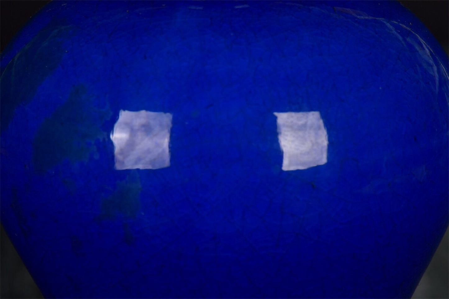 Chinese antique blue glazed sliced plum vase