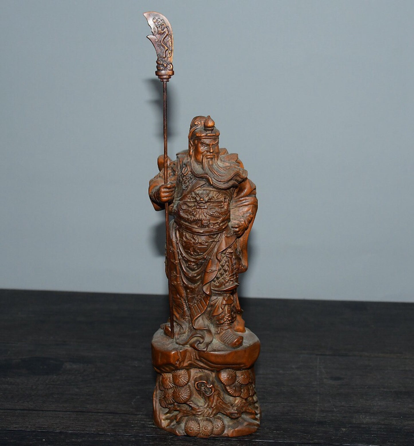 Chinese antique boxwood Guan Gong ornaments