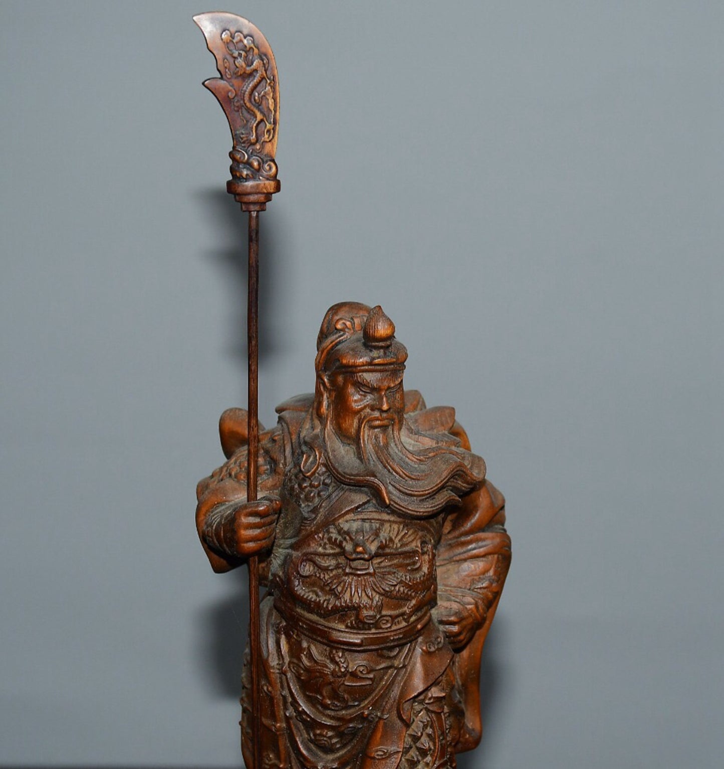 Chinese antique boxwood Guan Gong ornaments