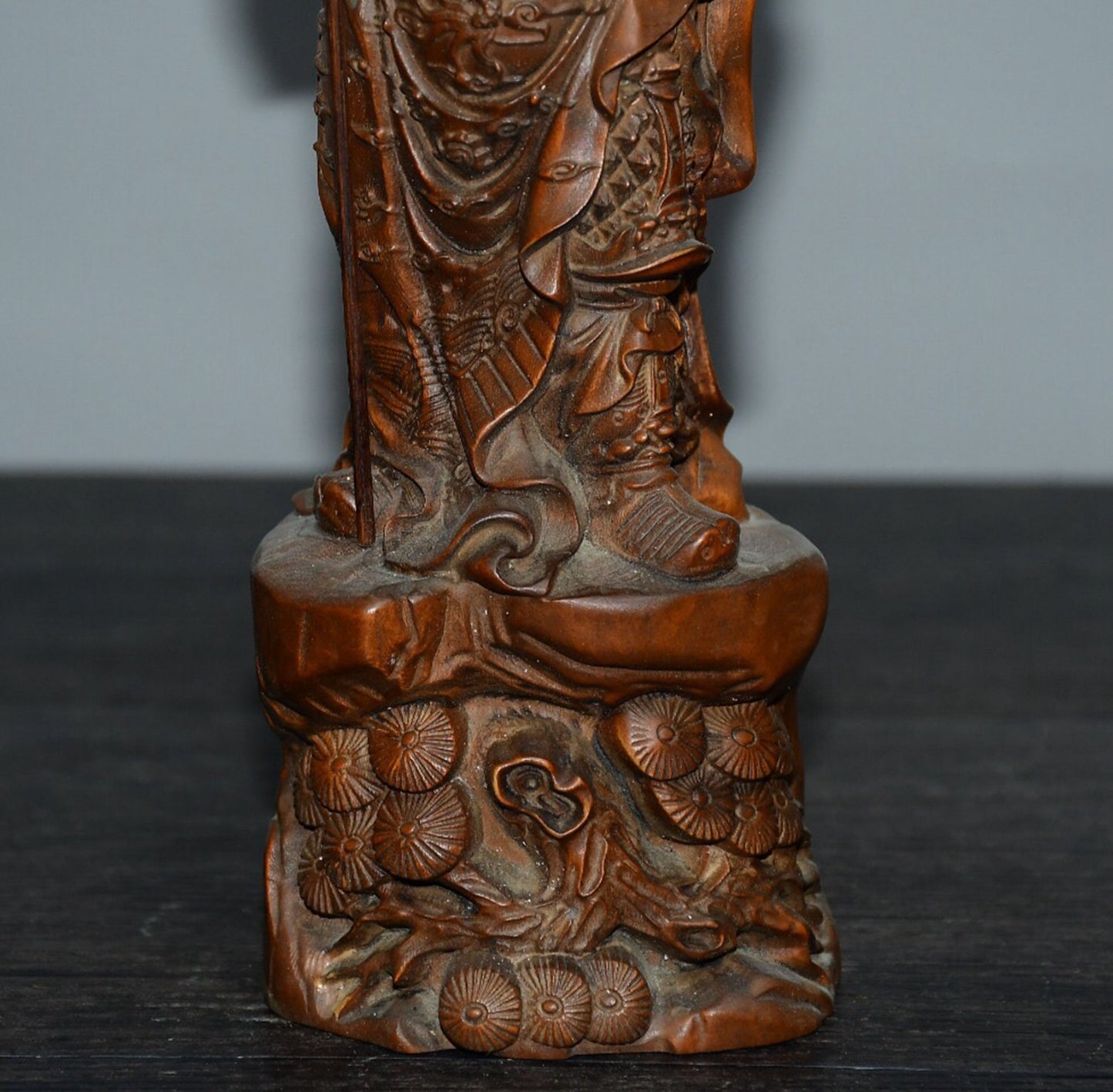 Chinese antique boxwood Guan Gong ornaments