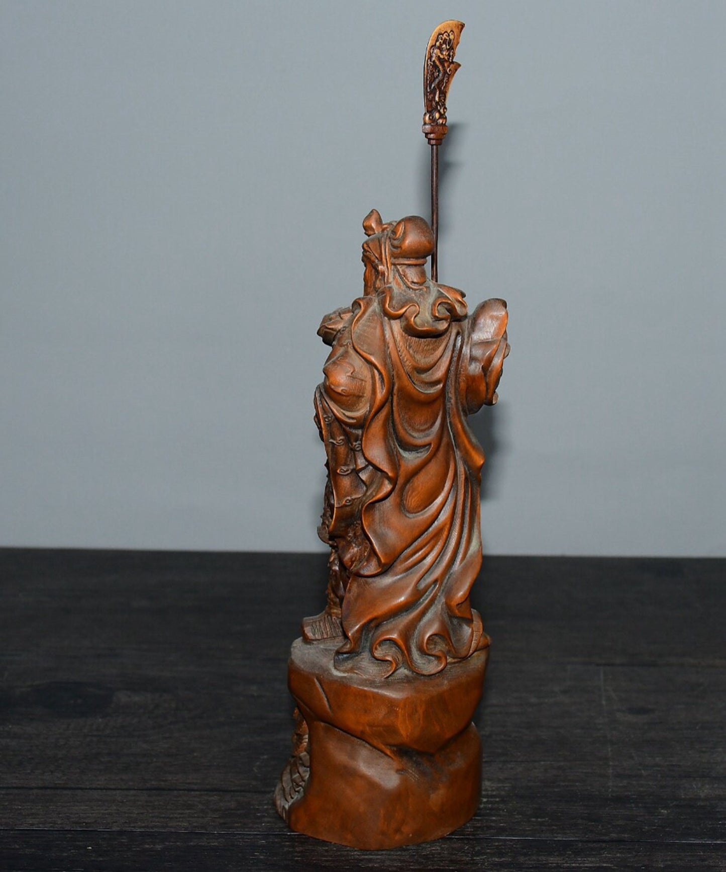 Chinese antique boxwood Guan Gong ornaments