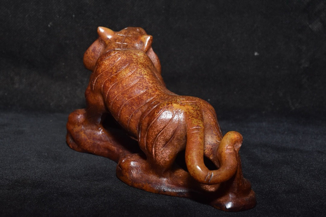 Chinese Antique Old Jade Tiger