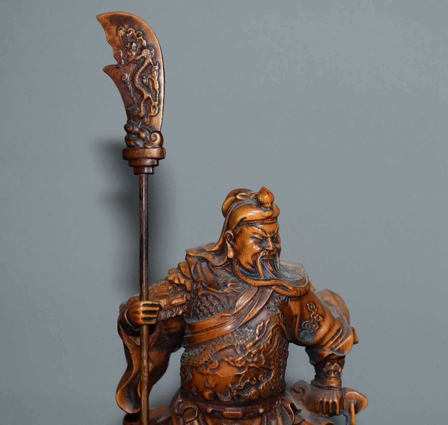 Chinese antique boxwood Guan Gong ornaments