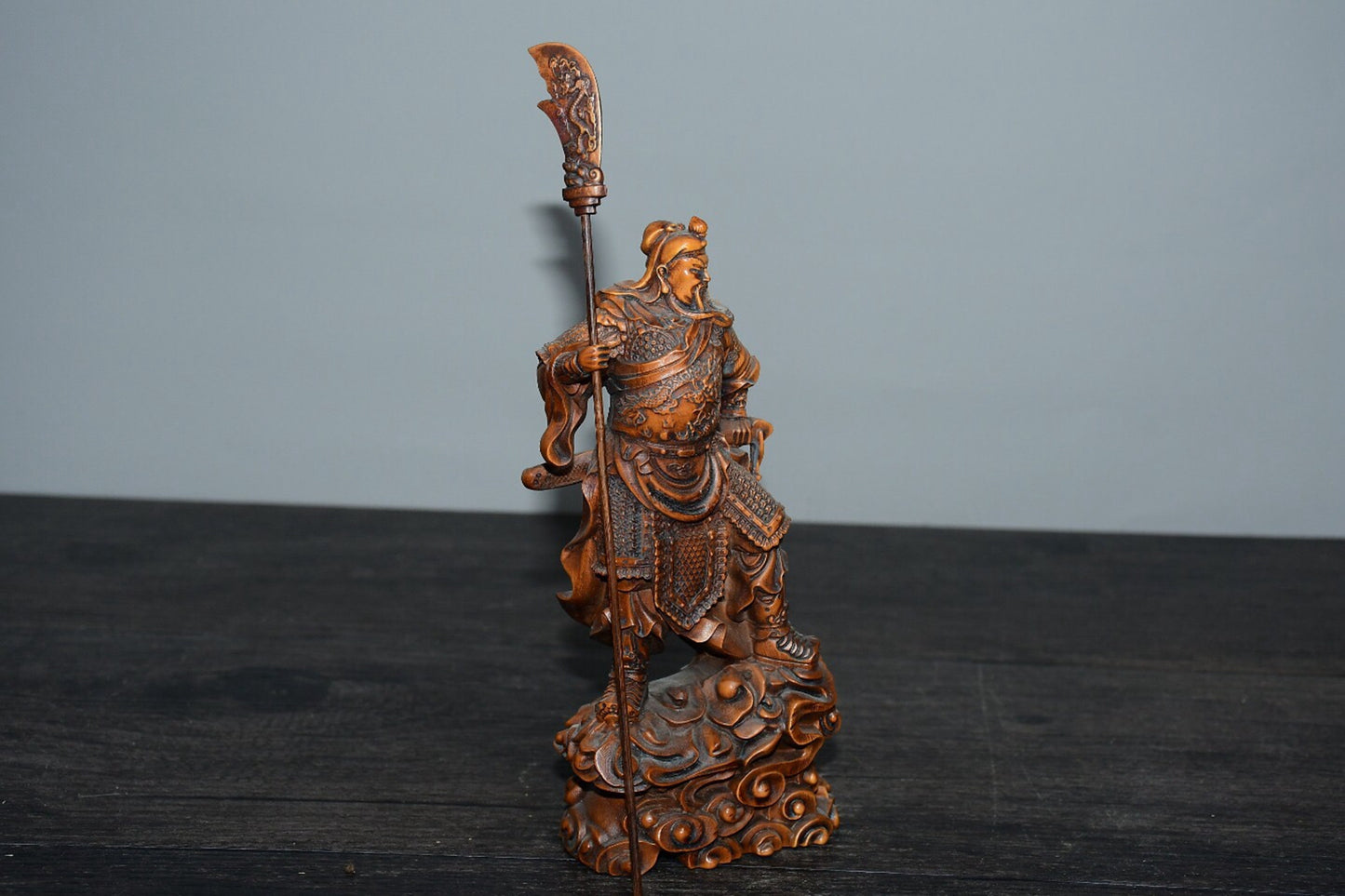 Chinese antique boxwood Guan Gong ornaments