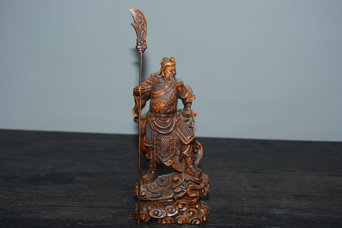 Chinese antique boxwood Guan Gong ornaments