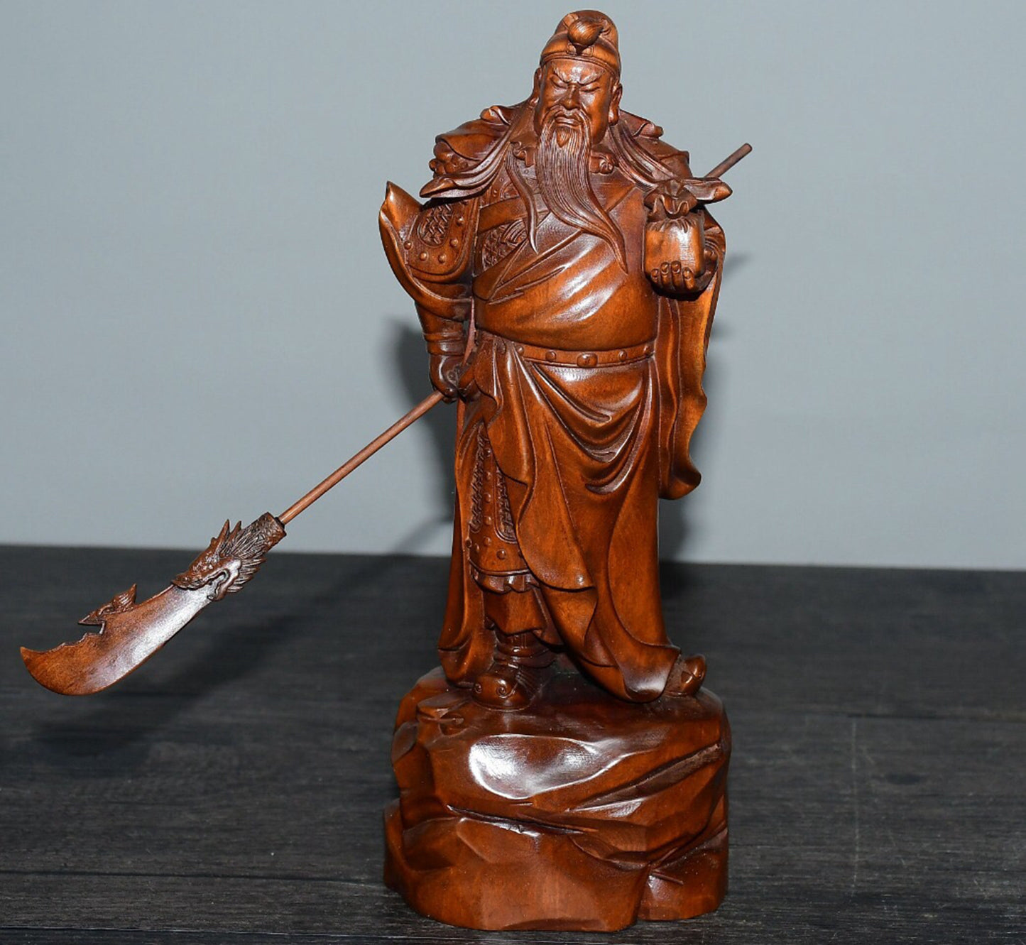 Chinese antique boxwood Guan Gong ornaments