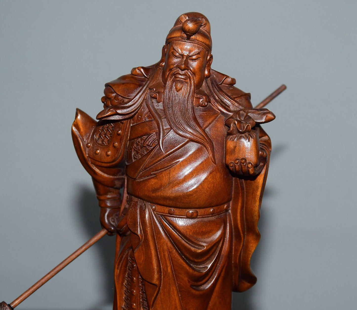 Chinese antique boxwood Guan Gong ornaments