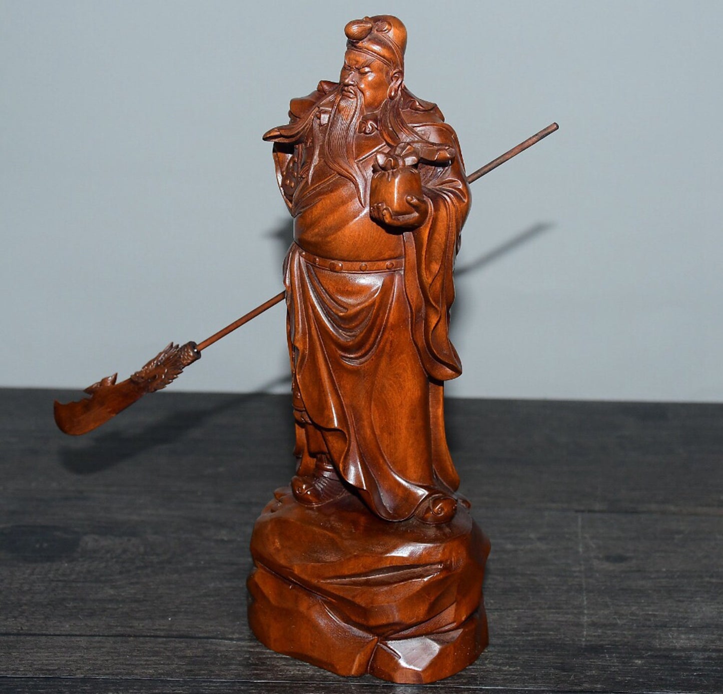 Chinese antique boxwood Guan Gong ornaments