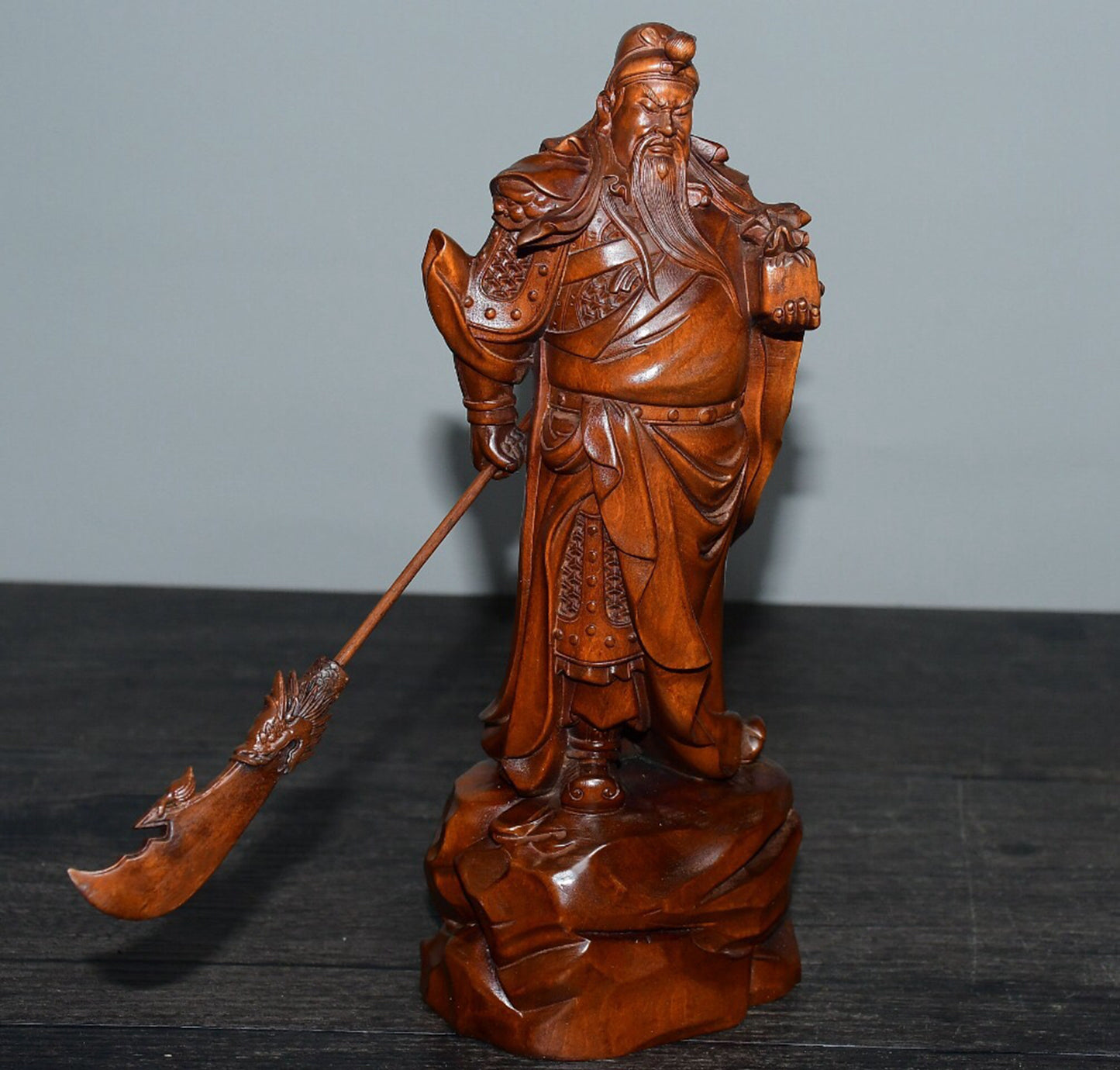 Chinese antique boxwood Guan Gong ornaments
