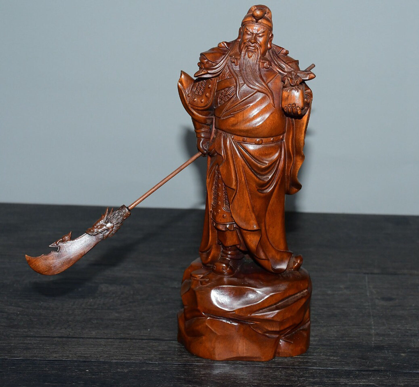 Chinese antique boxwood Guan Gong ornaments