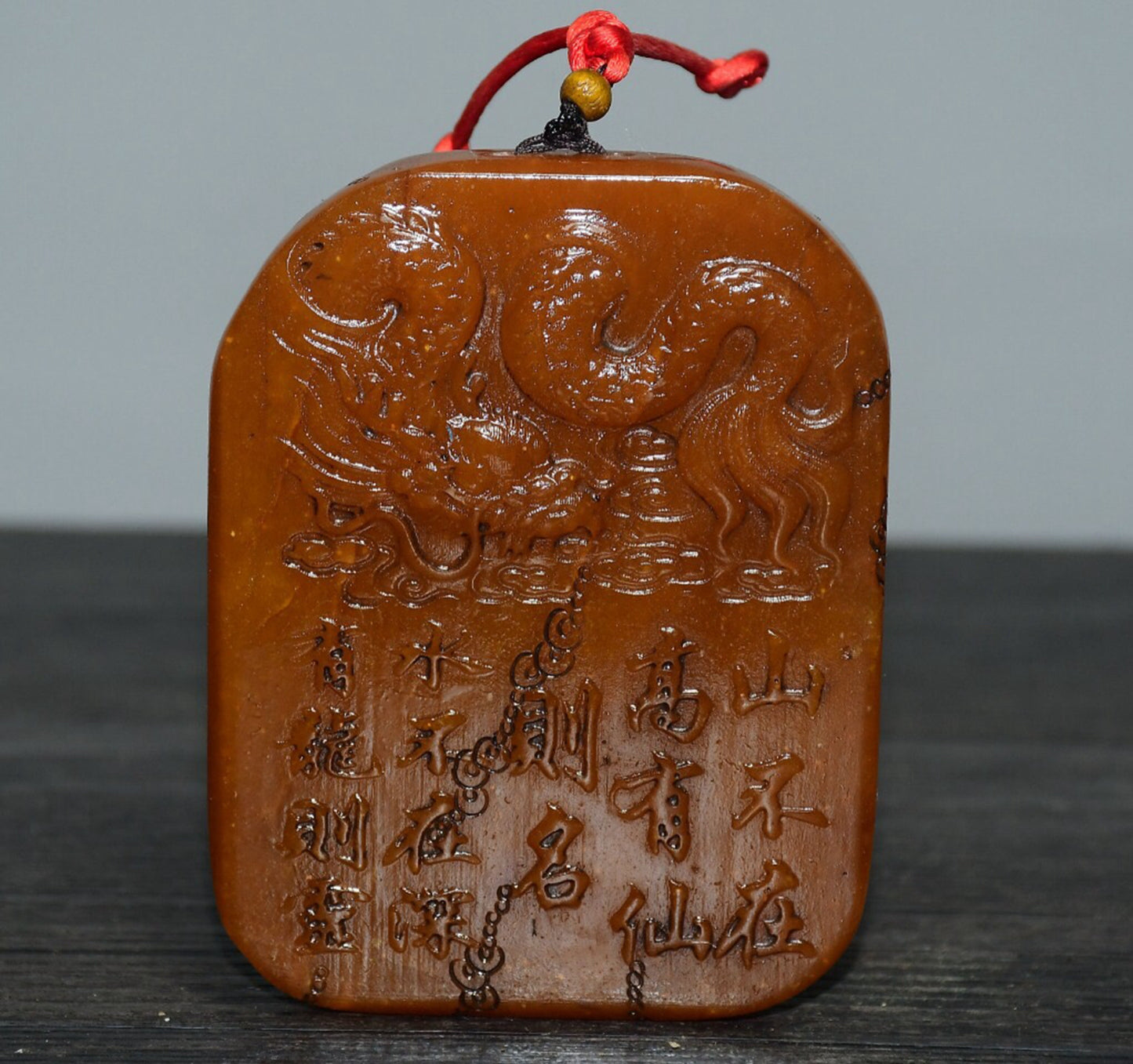 Chinese antique Tian Huang Shou Shan Shilong brand ornaments