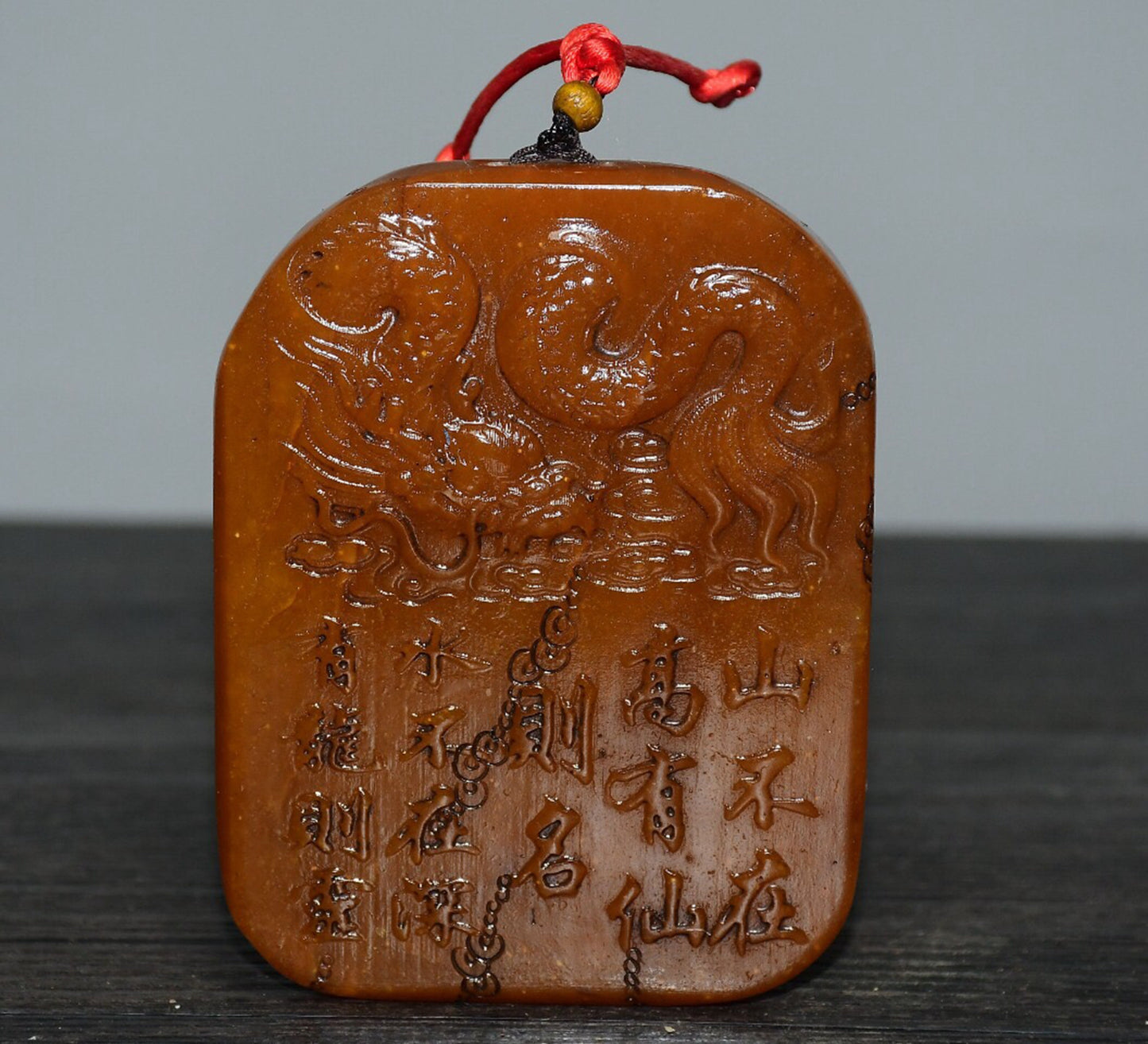Chinese antique Tian Huang Shou Shan Shilong brand ornaments