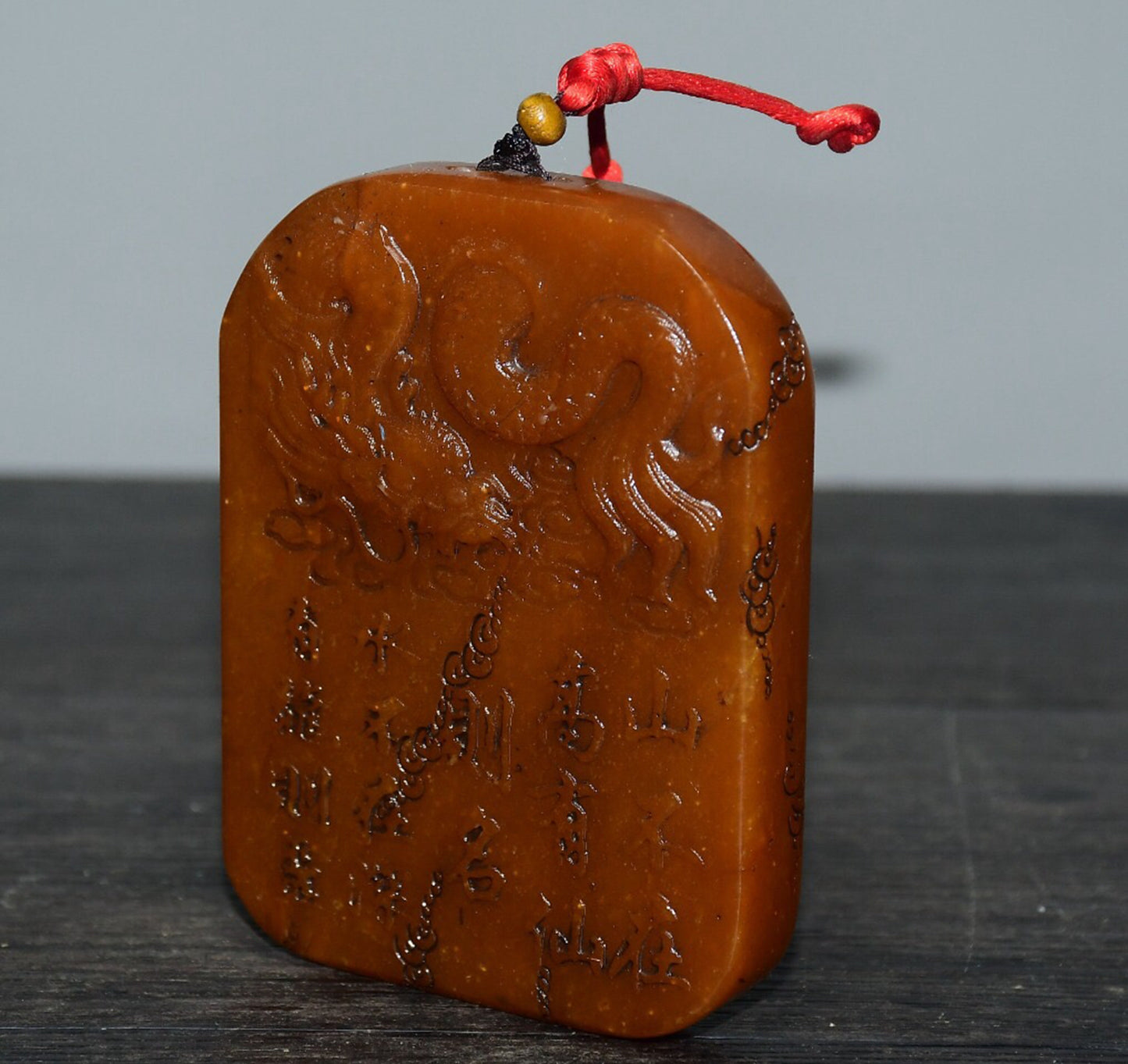 Chinese antique Tian Huang Shou Shan Shilong brand ornaments
