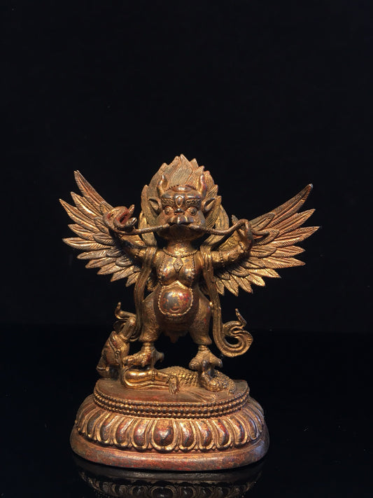 Chinese Antique Pure Copper Jialou Luo Dapeng Bird