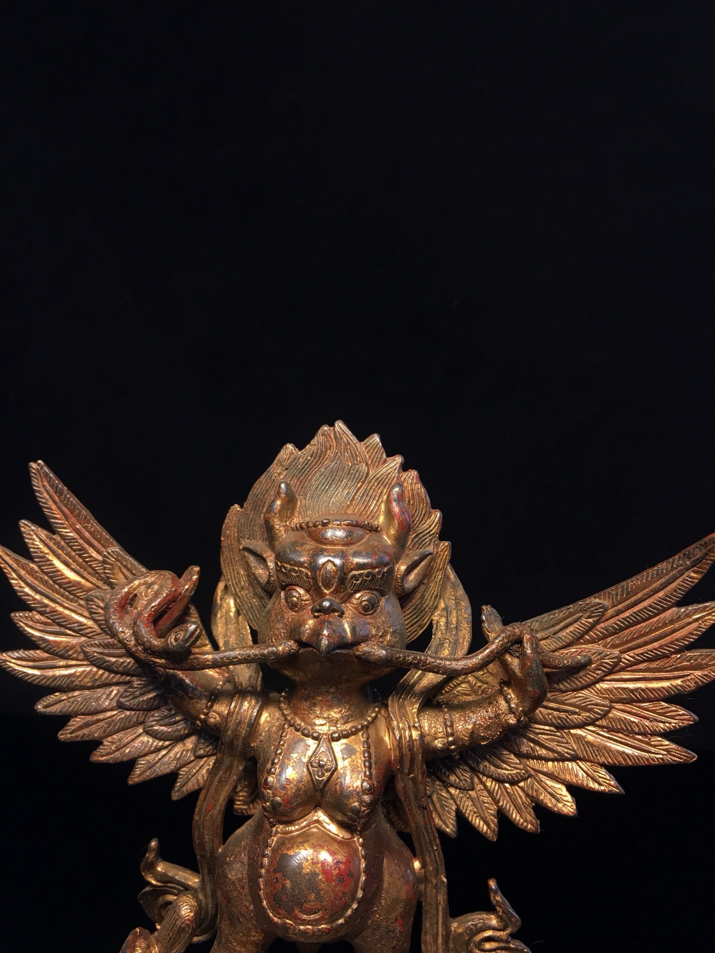 Chinese Antique Pure Copper Jialou Luo Dapeng Bird