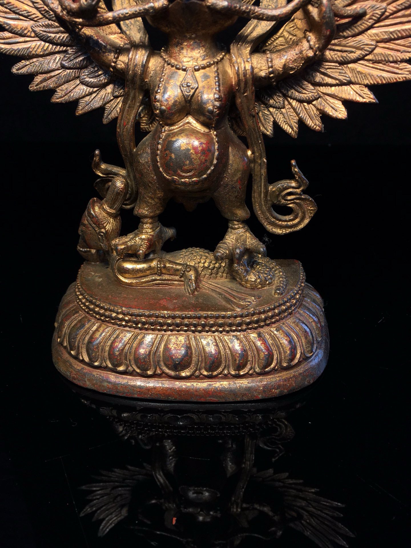Chinese Antique Pure Copper Jialou Luo Dapeng Bird