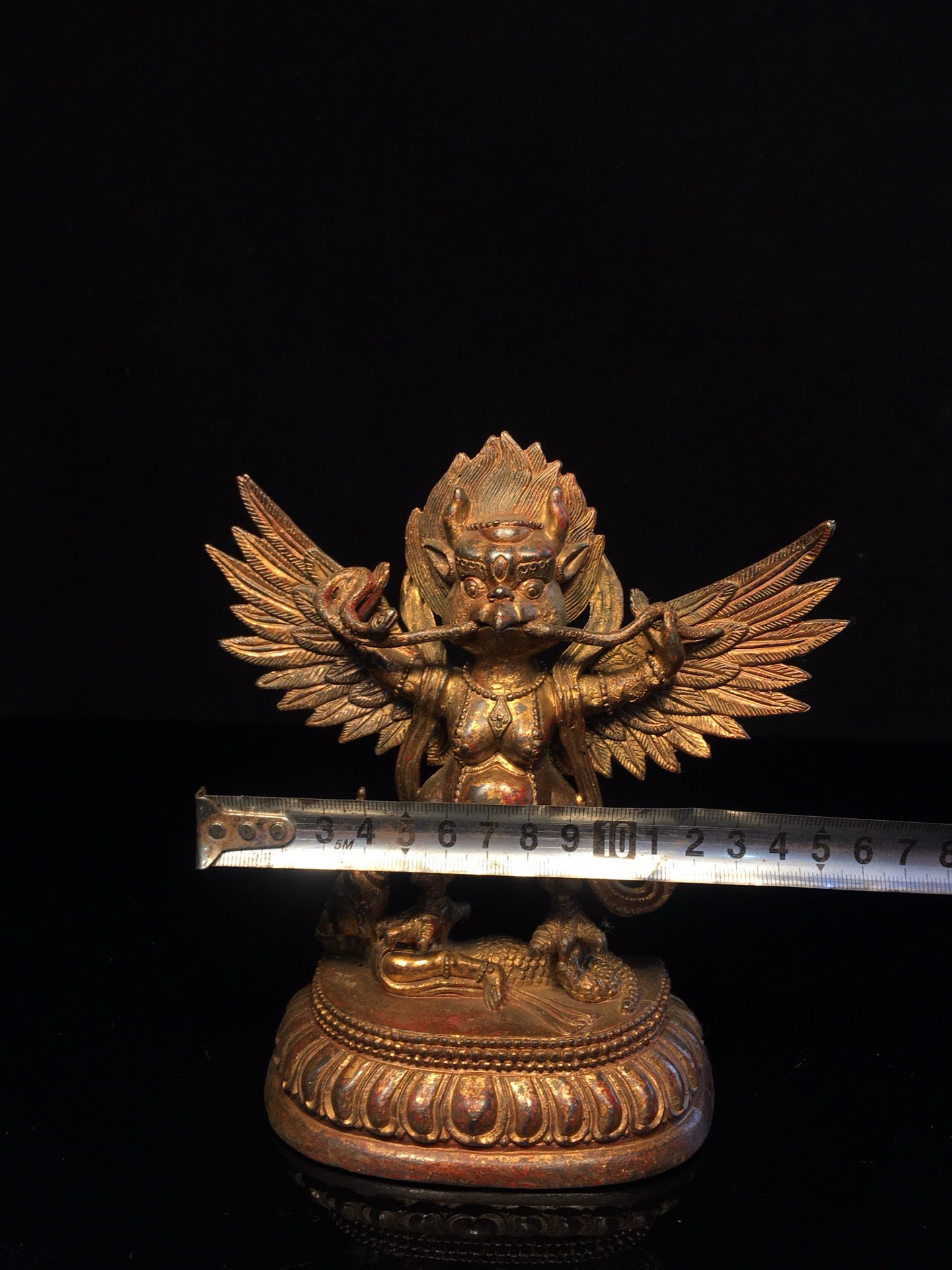 Chinese Antique Pure Copper Jialou Luo Dapeng Bird