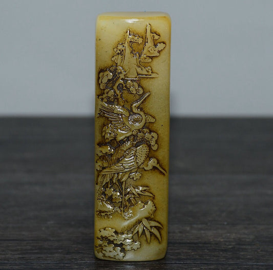Chinese Antique Tian Huang Shou Shan Shi Xian He Zhen Paper Decoration