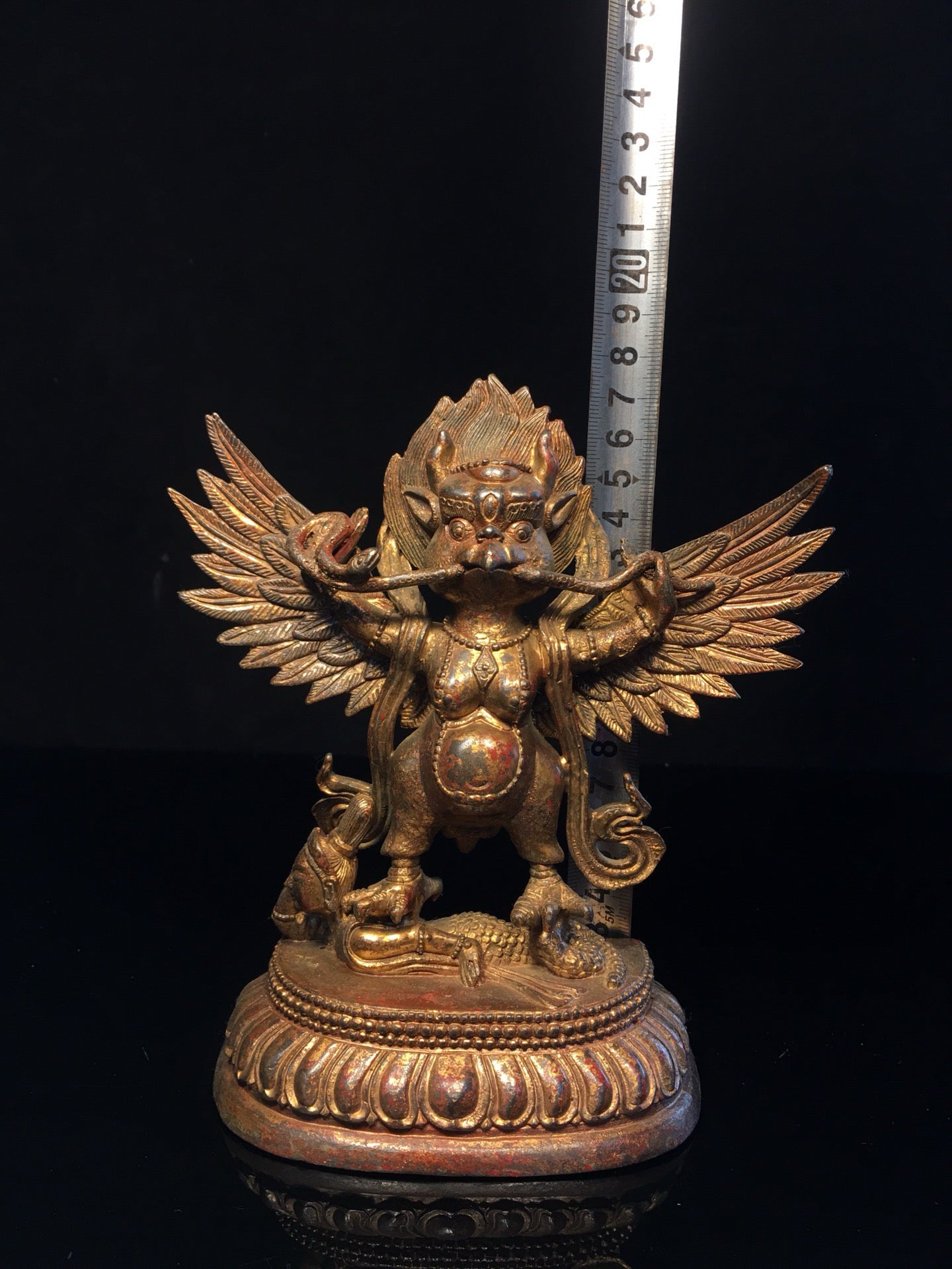Chinese Antique Pure Copper Jialou Luo Dapeng Bird