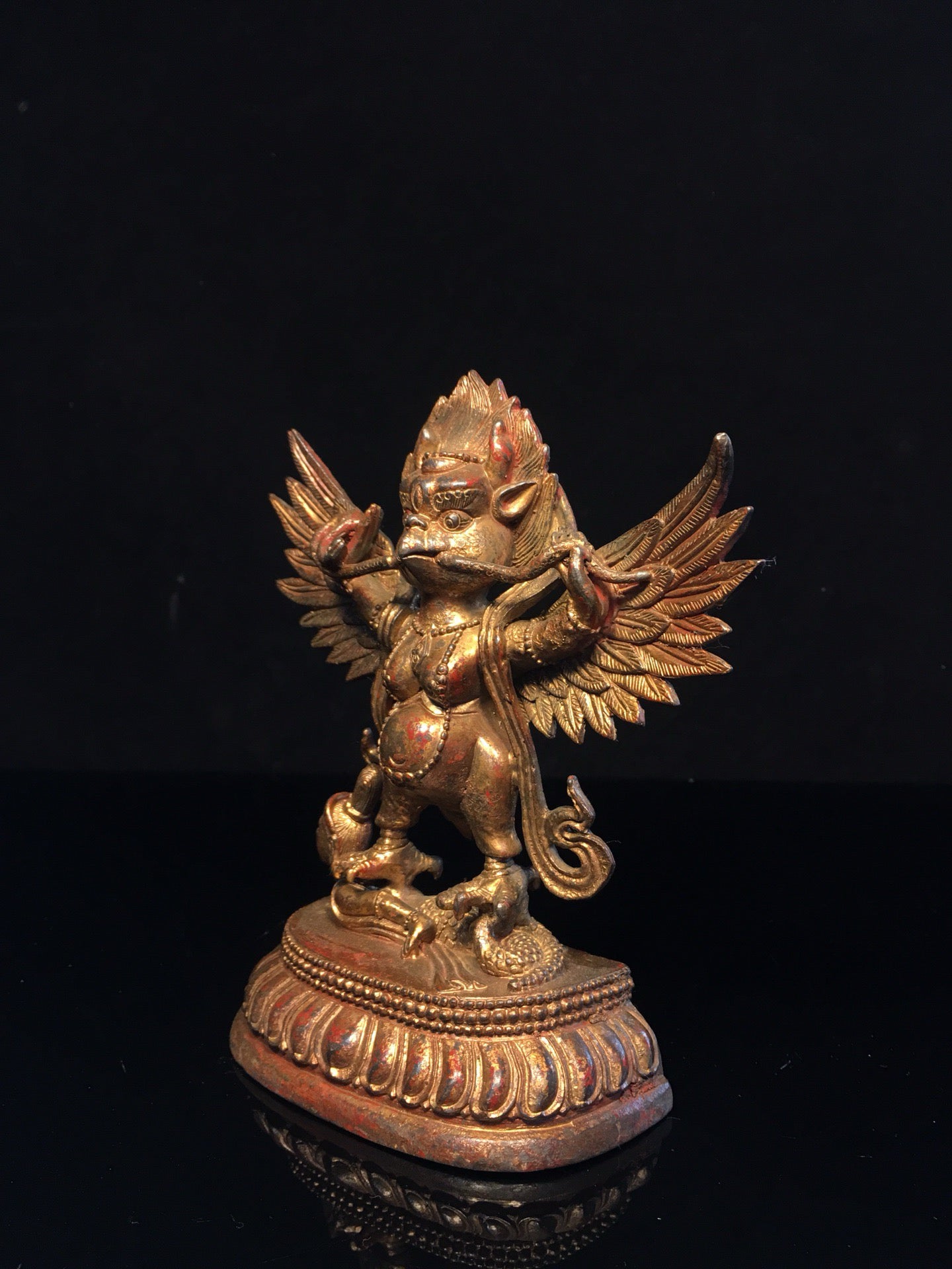 Chinese Antique Pure Copper Jialou Luo Dapeng Bird