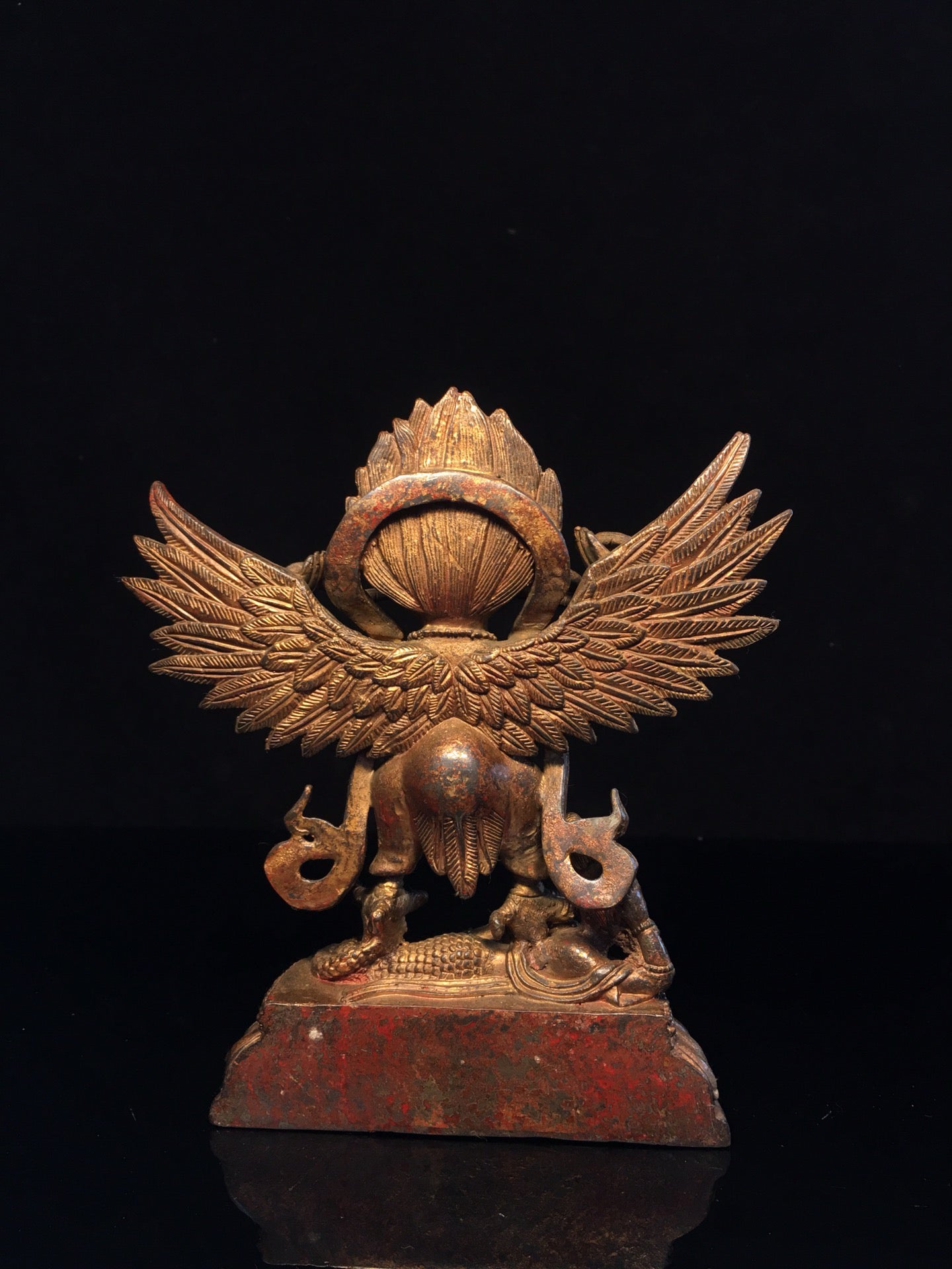 Chinese Antique Pure Copper Jialou Luo Dapeng Bird