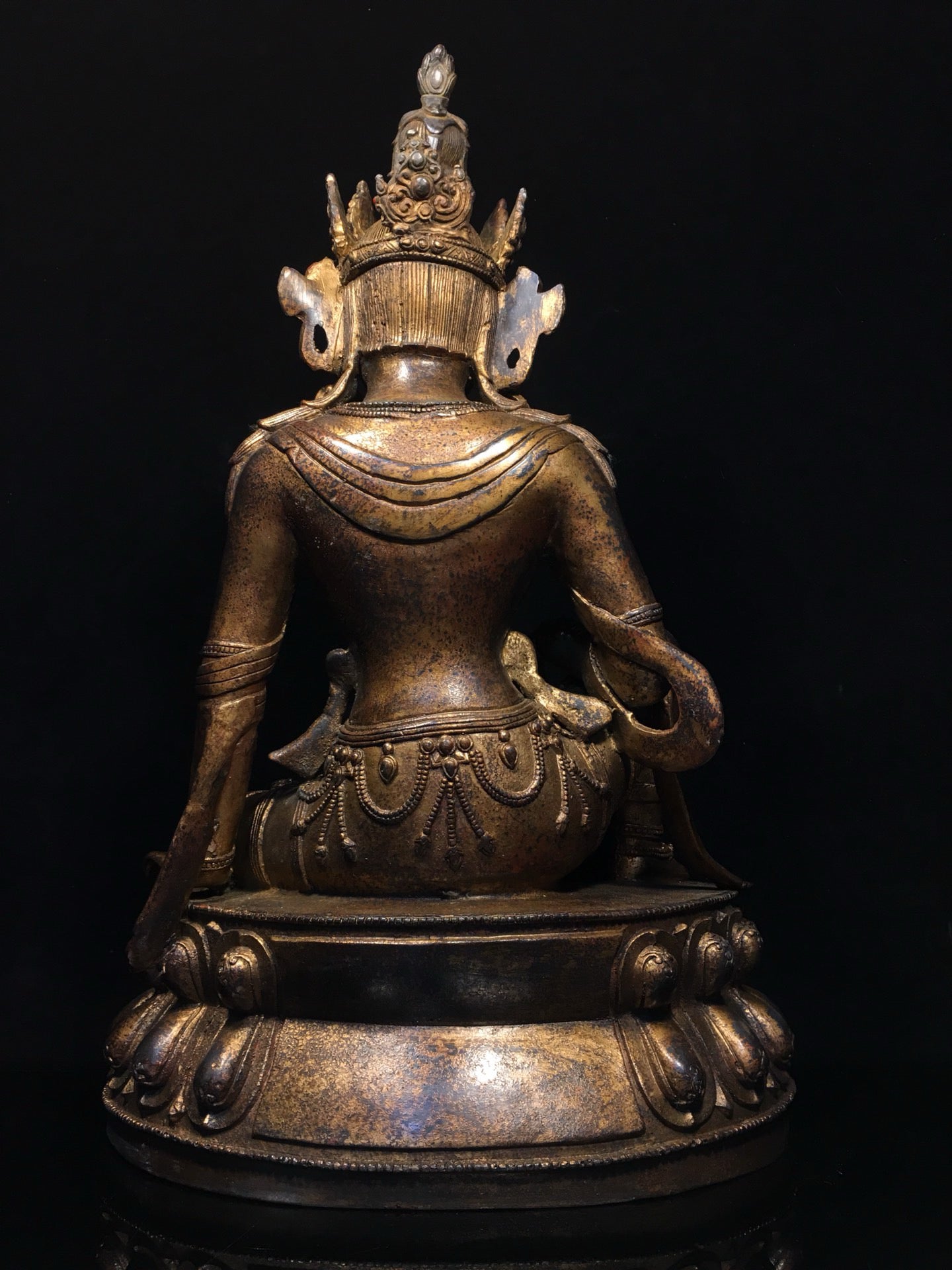Chinese antique pure copper statue of Avalokitesvara Bodhisattva